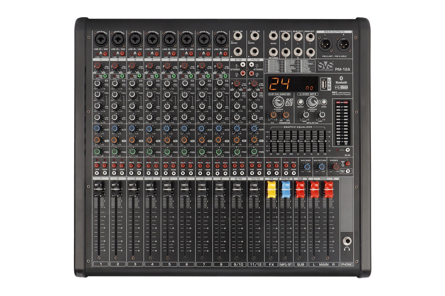 SVS Audiotechnik mixers PM-12A Активный аналоговый микшерный пульт, 12-канальный в Карелии